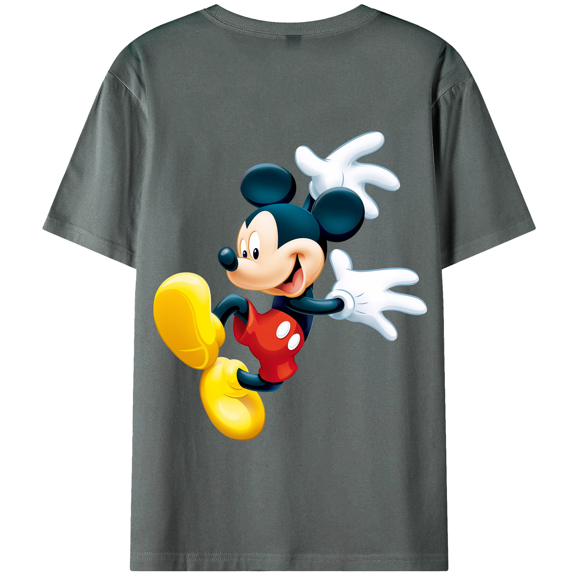（画像用） ミッキーマウス Mickey Mouse 綿100％半袖Tシャツ（背面プリント）